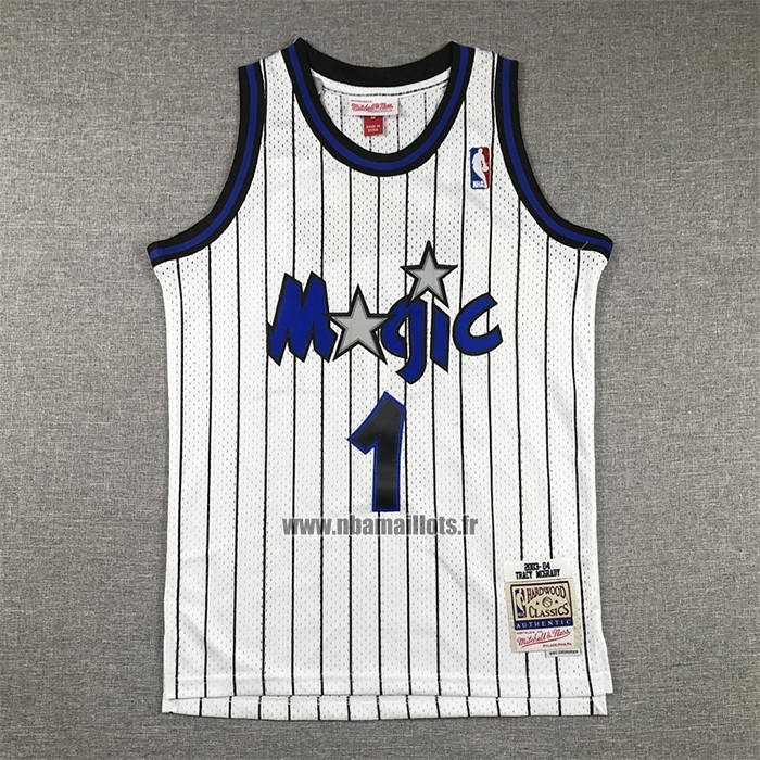 Maillot Enfant Orlando Magic Tracy McGrady NO 1 Mitchell & Ness 2003-04 Blanc